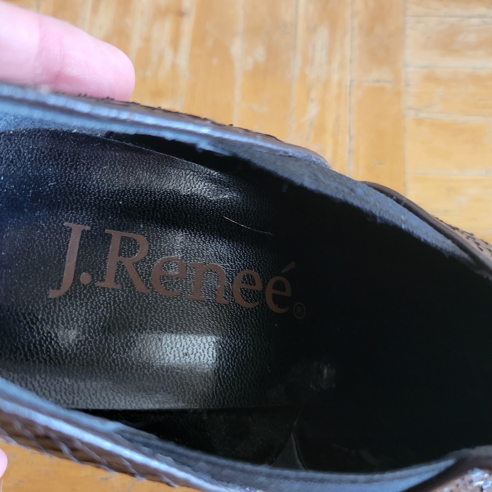 J.Renee Snakeskin Patterned Heels in Brown Size 9 - Picture 6 of 7
